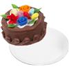 ZUNOXAZ Mini Torta Finta in Resina, Colore Caffè, Realistica e Sottile; Decorazione da Tavolo e Oggetto Fotografico per Feste e Pasticceria