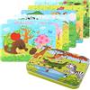 EDATOFLY 6 Pezzi Puzzle Bambini 3 Anni, Puzzle Legno Puzzle Legno Bambini 2 Anni Educativo Giocattoli Regalo di Compleanno per Ragazzi e Ragazze (Animali)