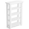 Odoria Casa delle Bambole Scaffale Miniatura: 1/12 Scala Scaffale Libreria per Soggiorno Biblioteca - Mini Mobili Moderni in Legno Bianco