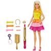 Barbie Ricci Perfetti, Bambola Bionda con Capelli Lunghi da Pettinare con Pettine, Bigodini e Accessori, Giocattolo per Bambini 3+ Anni, GBK24
