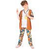 DEGUISE TOI generique Costume Hippie per bambino - Marrone - L 10-12 anni (130-140 cm)