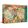 Trefl Premium Plus Quality - Puzzle Tea Time: Antica Mappa del Mondo - 1000 Pezzi, Serie di Immagini Nostalgiche Dipinte, per Adulti e Bambini a partire dai 14 anni di età