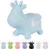 Hoppimals Space Hopper Mucca Gonfiabile per Bambini di età Pari o Superiore a 12 Mesi - Imballo con Confezione Regalo, Pompa Inclusa - Cavalcabile Bambino, Palla rimbalzante per Bambini - Blu