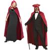 W WIDMANN MILANO Party Fashion - Mantello con cappuccio, in velluto, ca. 150 cm, Halloween, carnevale