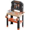 Smoby - Black+Decker - Banco da lavoro Bricolo - Giocattolo d'imitazione - 78 accessori - 7 utensili - Aree di stoccaggio - Materiale riciclato - Dai 3 anni - Prodotto in Francia