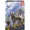 Educa - Puzzle da 500 pezzi per adulti e bambini | Wolves in the Rocks | Misura: 34 x 48 cm. Include colla fix puzzle. Da 11 anni (19548)