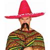 FIESTAS GUIRCA | Sombrero Messicano di Paglia (60 cm) - Accessorio per Feste Estive e Lauree - Ideale per Eventi a Tema Messico e Feste in Maschera - Adulto Unisex - Rosso