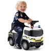 COSTWAY Macchina Cavalcabile per Bambini 18 Mesi+, Macchina a Spinta per Bambini Ufficiale Scania, Camion da Costruzione con Luci, Sirene, Clacson e Musica, con Spazio sotto Sedile (Bianco)