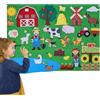 Generico Story Board in feltro - Flanella fai da te da 29,53 pollici, set educativo, giocattolo prescolare interattivo con design didattico multifunzionale | Attività di apprendimento in classe per l'asilo Div