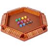 Starnearby Gioco Shut The Box, Chiudi la Scatola, Gioco da Tavolo con Dadi, Gioco di Dadi in Legno per 6 Giocatori, Giochi di Strategia Classico per la Casa, Feste e Incontri (Marrone)