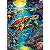 KIZIFI Puzzle 30 Pezzi per Adulti Pesce Luna Tartaruga, Creativo, Divertimento, Sviluppare la Concentrazione, Puzzle Classici per Adulti 30 Pezzi 25 x 20 cm