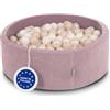 KiddyMoon Piscina 90X30cm/200 Palline In Schiuma Rotonda Morbida Per Bambini