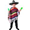 I LOVE FANCY DRESS LTD ILOVEFANCYDRESS - Costume da ragazzo messicano con poncho + sombrero nero tinta unita con pompon