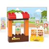 BIOBUDDI BLOCCHI DA COSTRUZIONE - SET DA PLAY BAKERY, 20 blocchi, 9 carte PUSH-OUT