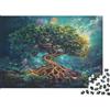 NQHXLRUDC Albero della Vita Puzzle 1000 Pezzi Appeso Al Muro Sfida Il Cervello Materiali Legnosi Bambini 1000pcs (75x50cm)