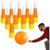 Latemeia Set da bowling per bambini, gioco di bowling gonfiabile per famiglie sicuro e divertente, giochi portatili in plastica per il Ringraziamento, attività di carnevale autunnale per bambini per adulti, p