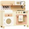 Le Toy Van - TV347 - Gioco educativo cucina giocattolo grande per bambini dai 3 anni, Montessori, giocattolo ecologico in legno, con utensili da cucina, forno, microonde, lavatrice