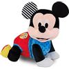 Clementoni Disney Baby Baby Mickey Gattona con Me, Topolino Peluche per Imparare a Gattonare, Gioco Prima Infanzia Bambini 6-36 Mesi, Insegna Numeri e Versi degli Animali, Lingua Italiana, 17237
