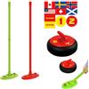 Generico Set Shuffleboard Sportivo, Gioco da Tavolo di Curling, Sport di Curling Giocattoli Sportivi per Interni ed Esterni Luce Elettrica, Coordinazione Occhio-Mano e Flessibilità, per Bambini Adulti