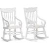 Odoria 1/12 Miniatura Sedia a Dondolo 2 Pezzi Accessori Casa delle Bambole Dollhouse Miniature Accessories, Bianco