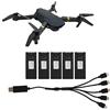 Dpofirs RC Drone Batteria al Litio per E88 E88PRO LsE525 E525 PRO e Altri Velivoli Telecomandati con Cavo di Ricarica 5 in 1, Batteria di Ricambio 3,7 V 1800 mAh 5 Pezzi