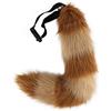 YXBOMG Red Panda Tail Cute Animal Lolita soffice coda decorazione morbida coda di Halloween Cosplay Party Costume, Marrone, Medium