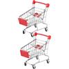 YARNOW 2pezzi Mini Carrello Della Spesa Miniatura Da Carrellini Giocattolo Per Decorazione Per Scrivania e Organizer Per Casa