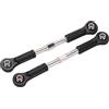 Dilwe Tirante RC, Tirante in Metallo da 90 Mm, Accessori per Modello di Auto per 1/8 1/10 Ad Alta velocità, Tirante di Collegamento dello Sterzo, Tirante Nero Argento, 2 Pezzi,