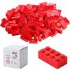 Katara 120 Mattoni da Costruzione 4x2, Compatibile con Tutti Gli Altri produttori, Disponibile in Molti Colori - Rosso