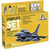 Italeri 72009 1:72 - Set completo F-16 C/D Night Falcon, modellismo, kit da costruzione, modellismo da pavimento, fai da te, hobby, incollaggio, kit in plastica, accessori inclusi