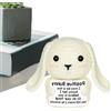 Generico Animale di di coniglio bianco, coniglietto di animali all'uncinetto positivo,Simpatico animale di peluche dal design morbido e confortevole | Coniglietto portatile lavorato a maglia di lunga durata pe