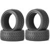 KINGCOO 1/10 Pneumatici RC per auto stradali, 4 pezzi Pneumatici in gomma RC con inserti in schiuma per pneumatici per auto RC 1:10 On Road Runflating Touring Racing Car per Tamiya HSP HPI Kyosho (H)
