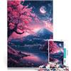 AITEXI Puzzle da 1000 pezzi per adolescenti monte fuji in Giappone di notte Regali di giochi impegnativi Giocattoli per la decorazione della casa 38x26cm