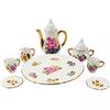 JOINPAYA 8pezzi Ceramica Miniatura Per Casa Delle Bambole Elegante Servizio Da Tè Ceramica Con Motivo Floreale Per Decorazioni e Giocattoli