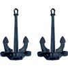Jiuvaso 2X RC Boat Hall Anchors Movable Anchor Rod Piccoli Accessori Parti Fai da Te, 2,3 cm x 4,1 cm