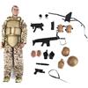 Perfeclan Scala 1/6 12 Pollici Combattimento Militare dell'Esercito Uomo Playset di Action Figure in ACU Nero (Accessori Assortiti Inclusi) - #2