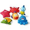 JAYSRIS Giocattoli da bagno Galleggianti da bagno pesce (6PCS)con animale marino, morbido pesce stella marina polpo tartaruga giocattoli per 1-4 bambini