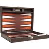 Silverman & Co. Backgammon da viaggio Premium da 33 cm, marrone scuro, 2 giocatori, età 12+