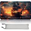 MilkPlaymat MTG Tappetino da gioco MTG PlayMat - 60 cm x 35 cm, arte originale, tappetino TCG antiscivolo con fondo in gomma e bordi cuciti, Commander TCG Pieghevole e srottolabile (with Zone, mtg48-9)