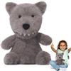Generico Lupo Peluche,25 cm Lupo Grigio | Morbido Adatto Alla Pelle Cuscino Decorativo Regalo Per Camera Dei Bambini Soggiorno Compleanno Ragazzi Ragazze