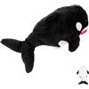 Abaodam Pupazzo a Mano Balena in Peluche Nero Bocca Mobile 1 Pezzo