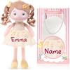 LeyaDoll Personalized Soft Baby Doll Toys (16''), My First Baby Rag Doll for 1 Year-Old Girl Birthday Gift, Christmas Plush Toys Gift for Toddler Kids Infants-Daydream Daisy Girl-Yellow