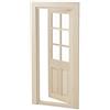 Odoria Casa delle Bambole Porta Legno: 1/12 Scala Miniatura Mobile Componenti Costruzione Modello DIY Non Verniciato Verso l'interno - Mini Fronte Cancello Traliccio Moderno per Fata Giardino
