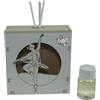 DLM Bomboniere DLM-A1312 Bomboniera profumatore a led cm 10x10x4 in legno colore bianco e panna con profumo e scatola modello Ballerina per Cresima utile Diffusore prodotto in Italia