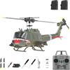 RCXTechPro RC ERA C032 UH-1 Huey RC Elicottero per adulti, scala 1/48 6CH 2.4G Flybarless Gyro Stabilizzato Aircraft con Posizionamento del flusso ottico e atterraggio One-Key -RTF/2 batteria