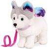 Our Generation peluche Husky siberiano posabile con collare, 15 cm