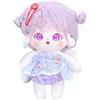 niannyyhouse 20 cm Peluche Bambola Ragazza Umanoide Farcito Corpo Nessun Attributo 8 Corpo Normale Indossabile Abbigliamento Dress Up Regali (a-27-con Scheletro)