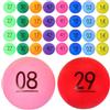 ORFOFE Palline da Estrazione Numeri 50 Pezzi in PP per Giochi | Numero ad Alta Visibilità, Design Colorato Stampa Chiara, per Progetti Creativi e Attività Scolastiche