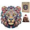 Bel'igi Puzzle in Legno Animali Fantastici 200 pezzi Leone 28x28 cm Difficile Adulti Bambini Colorato Colori Mandala