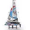 Amewi Binary V3 RC Catamarano a vela ARTR 400mm barca a vela telecomandata blu/bianco